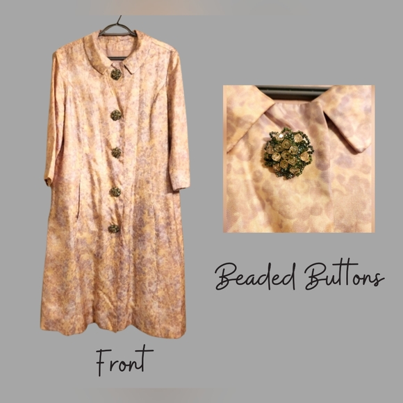 Vintage Pastel Satin Tailored Special jacket - Picture 2 of 4